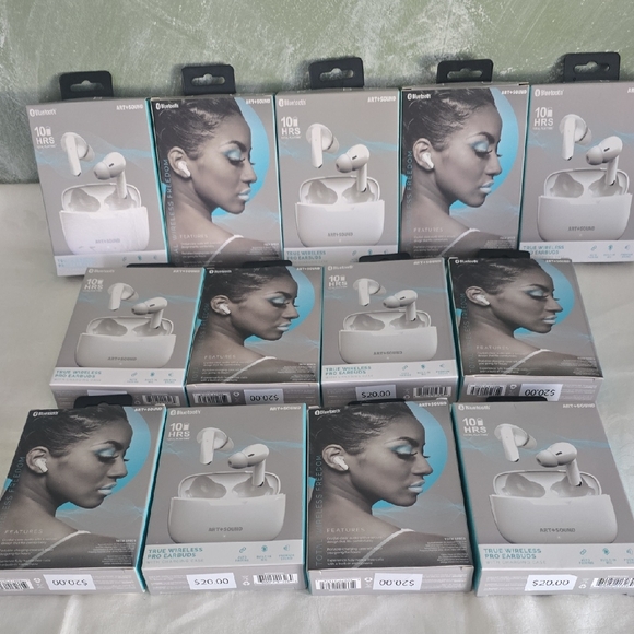 Art + Sound Other - 13 True Wireless Pro Earbuds With Charging Case, Bluetooth 10 HRS Battery